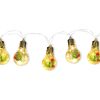 13.78FT Christmas Snow Globe String Light Battery Powered 10 LED Bulbs Indoor Christmas Lights with Pine Needles Snowflakes Berries
