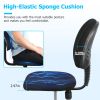 Office Chair Ergonomic Low-Backrest Armless Task Chair with 250LBS Load Bearing Thick Padded Seat Backrest Adjustable Height 360° Swivel Wheels