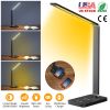 Foldable LED Desk Lamp with Wireless Charger USB Charging Port Dimmable Eye Caring Table Read Lamp with 5 Color Modes 3 Intensities
