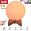 Moon Lamp 3D Printed Night Light 16 Colors Decorative Moon Light Touch Remote Control  4.72 in