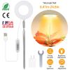 Plant Grow Light 48Pcs LED Beads Height Angle Adjustable Ring Lamp Automatic Timer Dimmable Warm White Light for Bonsai Flower Seeds