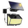 Solar Powered Wall Lights Motion Sensor Outdoor Lamps with Separate Solar Panel 3 Modes 468Pcs Beads Max 120° Sensing Angle IP65 Waterproof Lights for