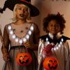1pc, Halloween White Ghost Necklace Decor Light, Battery Operated