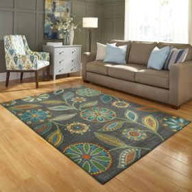 Maples Rugs Reggie Floral Runner Rug Non Slip Hallway Entry Carpet machine washable, suitable for bedroom bathroom and office room Multi, 3'10*2'