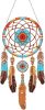 Diamond Dream Catchers Kit, Hanging Diamond Art, DIY Kit for Home Wall & Window Decor, Handmade Craft for Room Decoration (Tribe)