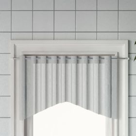 Curtain Rail White and Silver Aluminum, plastic