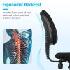 Office Chair Ergonomic Low-Backrest Armless Task Chair with 250LBS Load Bearing Thick Padded Seat Backrest Adjustable Height 360° Swivel Wheels