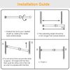 1Pc 150cm Tension Curtain Rod Spring Load Adjustable Curtain Pole Heavy-Duty Steel for Bathroom Wardrobe Kitchen Balcony