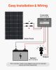 VEVOR 4PCS 100W Monocrystalline Solar Panels, 23% High-Efficiency Mono PV Module with Stable MC4 Output & Aluminum Frame