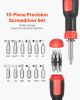 VEVOR Screwdriver Set, 13 in 1 Magnetic Multi Bit Mini Nut Driver Set, Phillips, Flat Head, Torx, Square Bits for Men