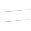 Curtain Rail White and Silver Aluminum, plastic