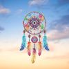 Diamond Dream Catchers Kit, Hanging Diamond Art, DIY Kit for Home Wall & Window Decor, Handmade Craft for Room Decoration (Nature)