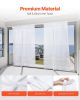 VEVOR Sheer Curtains, 84 inches Long, 2 Panels Set Sheer White Curtains, Each 52" W x 84" L, Dual Rod Pocket Installation