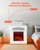 VEVOR 33 inch Freestanding Fireplaces, 1500W 5120BTU Fake Electric Fireplace Stove Heater with Mantel, Overheating Protection, Adjustable Flames