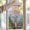 Diamond Dream Catchers Kit, Hanging Diamond Art, DIY Kit for Home Wall & Window Decor, Handmade Craft for Room Decoration (Waves)