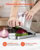 VEVOR Vegetable Chopper, Food Veggie Cutter with 3 Stainless Steel Blades, Onion Slicer with Container