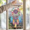 Diamond Dream Catchers Kit, Hanging Diamond Art, DIY Kit for Home Wall & Window Decor, Handmade Craft for Room Decoration (Nature)