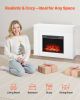 VEVOR 43 inch Freestanding Fireplaces, 1500W 5120BTU Fake Electric Fireplace Stove Heater with Mantel, Overheating Protection, Adjustable Flames
