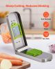 VEVOR Vegetable Chopper, Food Veggie Cutter with 3 Stainless Steel Blades, Onion Slicer with Container