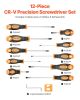 VEVOR Screwdriver Set, 12-Piece Hand Tools Set with Magnetic Tips, Includes 5 Phillips and 5 Flat Head Bits, Z-Type Bit
