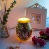 3D Fireworks Glass Wax Warmer Electric Wax Burner For Heating Fragrant Candle Aroma Decorative Night Lamp