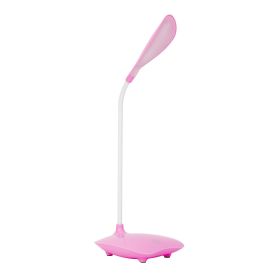 Dimmable LED Desk Light Table Beside Reading Lamp Touch Sensor USB Rechargeable Table Lamp Flexible Gooseneck Book Night Light (Option: Pink)