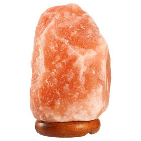 Salt Lamp Crystal Rock Salt Lamp with Dimmer Switch Hand Carved Table Lamps Night Light with Wood Base (Option: UK)