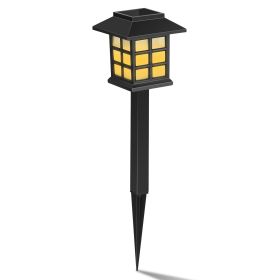 4Pcs Solar Pathway Lights Outdoor Garden Solar Lights Waterproof Landscape Solar Lawn Lamps For Yard Driveway Walkway Patio (Option: Warm)