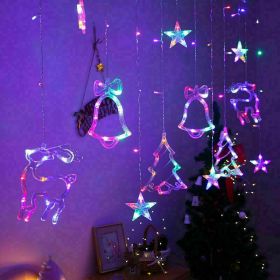 LED Fairy String Window Curtain Lights Star Christmas Xmas Party Home Indoor (Option: W11832602)