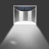 4Pcs Solar Powered Deck Lights Outdoor Decorative Step Fence Lamp Stainless Steel IP55 Waterproof Solar Light For Patio Garden Stair Fence Railing