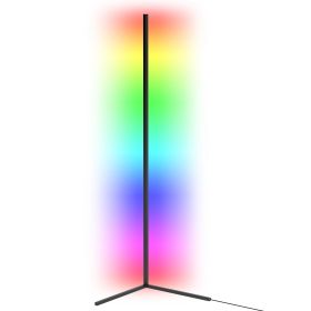 56in Floor Lamp Light LED Standing Lamp Remote Control Dimmable Color Changing Mood Light (Option: US)