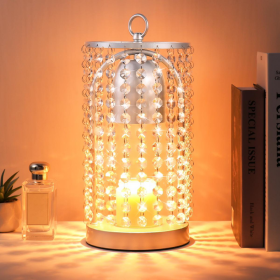 Modern Bedroom Home Candle Wax Melting Lamp With Timer Dimmer (Color: Silver)
