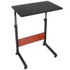 31.5x15.74x35in Mobile Laptop Desk Height Adjustable Rolling Wheels 88LBS Load Standing Table Sofa Bed Side Desk Cart Home Office Use