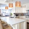 Crystal Pendant Lampshade Modern Chandelier Style Height Adjustable Ceiling Light Shade
