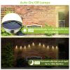 4Pack Solar Decorative Waterproof Garden Lanterns Outdoor Crystal Hanging Ball Lights Crackle Glass Ball Lights for Tree Patio Holiday Party