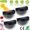 4Pcs Solar Fence Lights Outdoor Dusk To Dawn Sensor Decorative Deck Lamps IP65 Waterproof Wall Mount Gutter Lamps 6 LED Beads Per Light