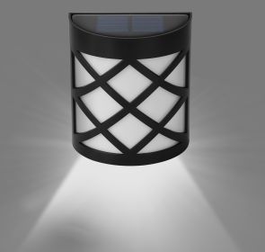 4Pack Solar Powered LED Fence Lights Water-Resistant Dusk To Dawn Sensor Fence Lamps Decorative Wall Lights For Deck, Patio, Stairs, Yard, Path, Drive (Option: White)