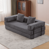 Floor Couch,Compression Sofa,Convertible Floor Sofa Bed-with Pillow Back Support Armrest,Comfy Futon Couch Lounge Sleeper Bed,Corduroy Fabric
