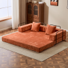 Floor Couch,Compression Sofa,Convertible Floor Sofa Bed-with Pillow Back Support Armrest,Comfy Futon Couch Lounge Sleeper Bed,Corduroy Fabric
