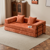 Floor Couch,Compression Sofa,Convertible Floor Sofa Bed-with Pillow Back Support Armrest,Comfy Futon Couch Lounge Sleeper Bed,Corduroy Fabric