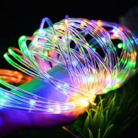 33FT 100 LED Strip Rope Light Tube String Outdoor Garden Party Decoration Lights (Model: Multi-Color)
