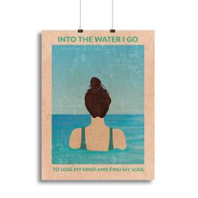 Into the Water Standard Wall Art Canvas Print or Poster (Type: Poster Print, size: 16" x 12" / 42cm x 30cm approx)