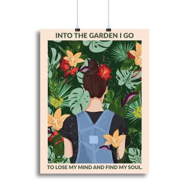 Into the Garden Standard Wall Art Canvas Print or Poster (Type: Standard Framed Canvas Print, size: 28" x 20" / 70cm x 50cm approx)
