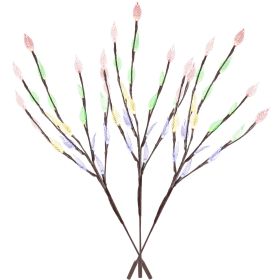 3 PCS 60 LED Solar Garden Lights Tree Branch Leaf Shape Lamp IP65 Waterproof Solar Garden Decorative Lights for Outdoor Garden Lawn Patio Decking (Option: LEDSlarLight)