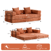 Floor Couch,Compression Sofa,Convertible Floor Sofa Bed-with Pillow Back Support Armrest,Comfy Futon Couch Lounge Sleeper Bed,Corduroy Fabric