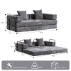 Floor Couch,Compression Sofa,Convertible Floor Sofa Bed-with Pillow Back Support Armrest,Comfy Futon Couch Lounge Sleeper Bed,Corduroy Fabric