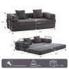 Floor Couch,Compression Sofa,Convertible Floor Sofa Bed-with Pillow Back Support Armrest,Comfy Futon Couch Lounge Sleeper Bed,Corduroy Fabric