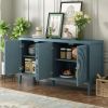 Retro Sideboard door with Circular Groove Design Round Metal Door Handle for Entrance,Dinning Room,Living Room