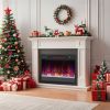 23 Inch 1500W Recessed Electric Fireplace Insert with Remote Control