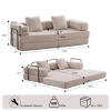 Floor Couch,Compression Sofa,Convertible Floor Sofa Bed-with Pillow Back Support Armrest,Comfy Futon Couch Lounge Sleeper Bed,Corduroy Fabric
